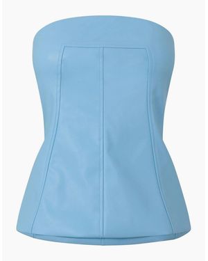 Amy Lynn Metallic Corset Top - Blue