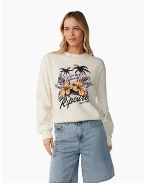Rip Curl Rip Curl Party Wave Graphic Print Sweatshirt - White