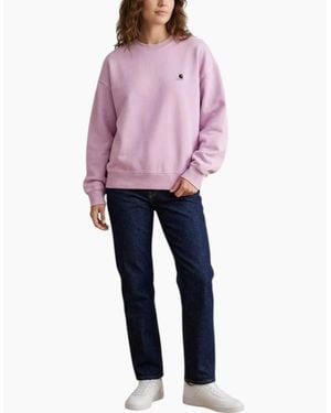 Carhartt Carhartt Sweatshirt Wip Nelson Jumper Crew Neck Drop Shoulders Knitted - Pink