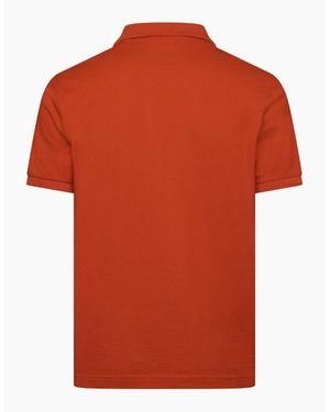 GANT Regular Fit Collared Neck Short Sleeve Top - Orange