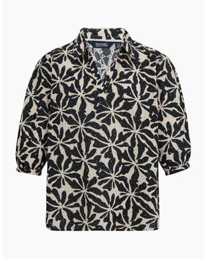 Regatta Ladies Nofino Abstract Floral Shirt - Black