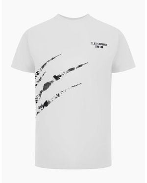 Philipp Plein Plein Sport Scratch Logo T-Shirt - White
