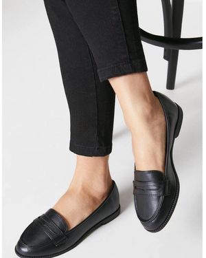 Dorothy Perkins Ladies Lara Penny Wide Loafers - Black