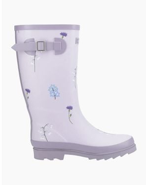 Cotswold Wildflower Wellington Boots Lilac - Purple
