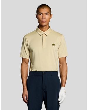 Lyle & Scott Concealed Placket Polo Shirt - Natural