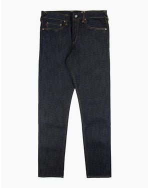 Evisu Seagull Embossed Printed Carrot Fit Jeans - Blue