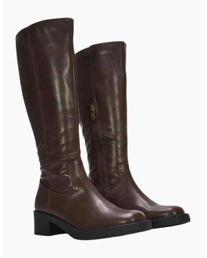 XY London Ladies Nyx Knee-High Riding Boots - Brown
