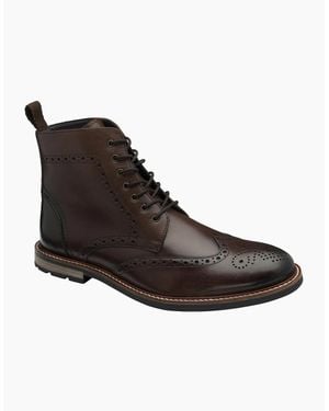 Frank Wright Corby Brogue Boots - Brown