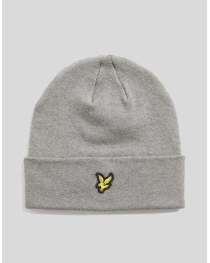Lyle & Scott Merino Wool Blend Beanie - Grey