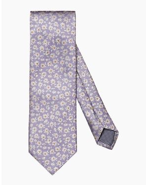 Eton Floral Silk Tie 75 Light - Purple