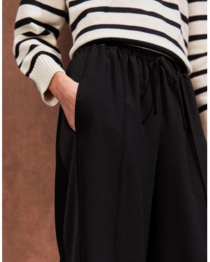 Ro&zo Satin Side Stripe Trousers - Black