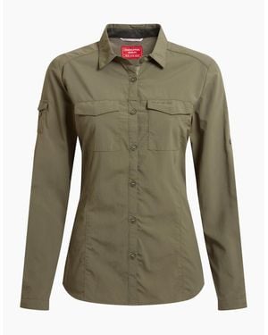 Craghoppers Ladies Adventure Iii Nosilife Long-Sleeved Shirt - Green