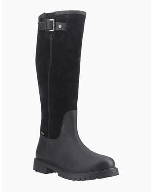 HUNTER Canna Tall Boot Leather Boots - Black