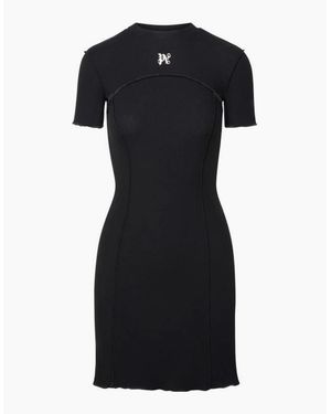 Palm Angels Monogram Mini Dress - Black