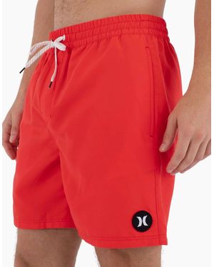 Hurley Volley Icon Solid 17" Sweat Shorts - Red