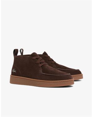 Lacoste Baseshot Chukka Suede Trainers - Brown