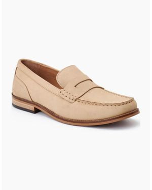 Base London London Garfield Leather Sand Standard Loafers - Natural