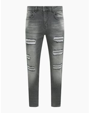 Magrit Douai Ripped Patch Jeans - Grey