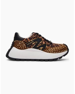 Steve Madden Supercampo S Leopard Walking Trainers - Brown