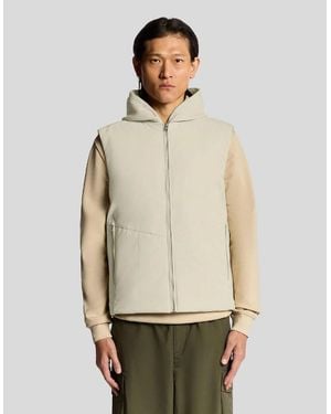 Lyle & Scott Quilted Shell Gilet - Natural