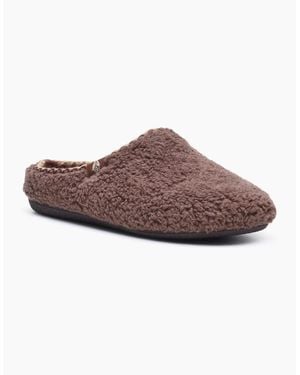 Hush Puppies Good Textile Chocolate Slippers - Brown