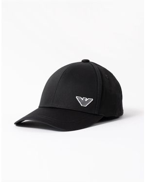 Emporio Armani Cap With Eagle Logo - Black