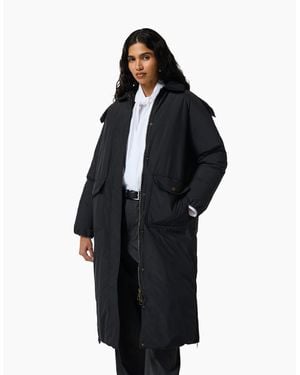 HUNTER Victoria Originals Long Quilted Jacket - Blue