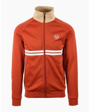 Sergio Tacchini Dallas Track Top Rooibos Tea/Desert/Gardenia - Red