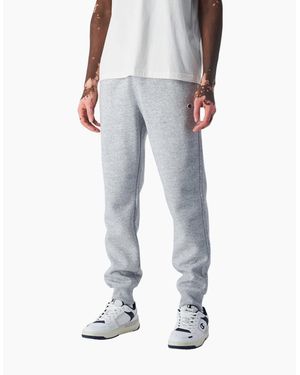 Champion Heavyweight Slim Fit Joggers Fleece Trousers Cotton Track Trousers - Grey