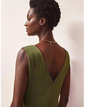 Ro&zo Petite Jersey V Neck Jumpsuit - Brown