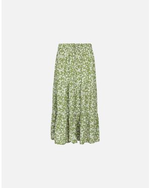 Mountain Warehouse Ladies Palermo Tiered Midi Skirt - Green