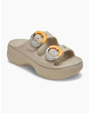 Crocs™ Saturday Platform Buckle Eva Dulce Sandals - Natural