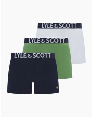Lyle & Scott Daniel 3 Pack Trunks - Green