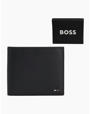 BOSS Boss Ray 4Cc Coin Faux Leather Wallet - Black
