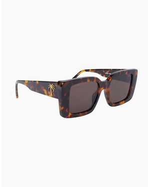 Palm Angels Dorris Rectangle Sunglasses - Brown