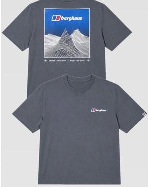 Berghaus Pinnacle Point Graphic Mountain T Shirt - Blue