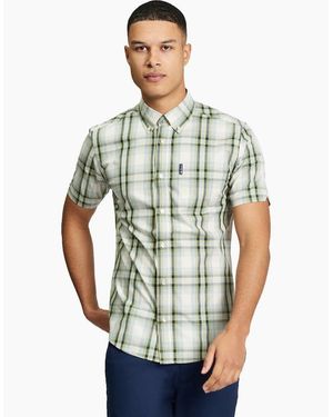 Ben Sherman Classic Check Short Sleeve Shirt - Green