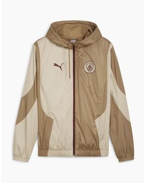 PUMA Manchester City Pre Match Woven Jacket Adults - Natural