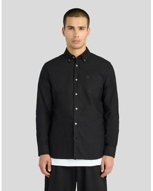 Lyle & Scott Tonal Button Down Oxford Shirt - Black