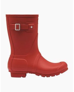 HUNTER Original Short Wellington Boots - Red