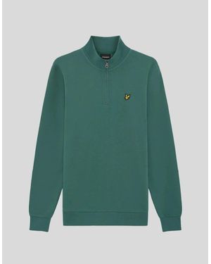 Lyle & Scott Lyle & Scott Loopback Quarter-Zip Sweatshirt - Green