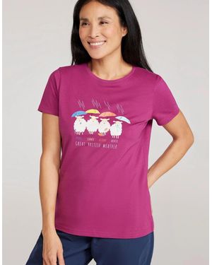 Mountain Warehouse Ladies Great British Weather T-Shirt - Blue