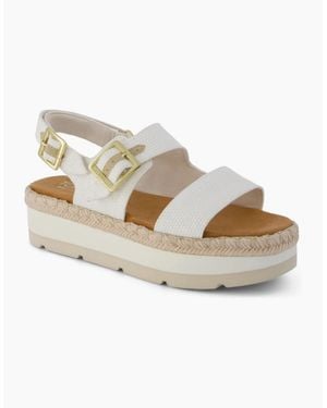 TOMS Giana Flatform Sandals - White