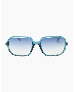 MAX&Co. Shiny Frame Gradient Sunglasses - Blue