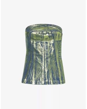 Amy Lynn Tube Sleeveless Slim Fit Top - Green