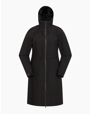 Mountain Warehouse Ladies Hilltop Extra Long Waterproof Jacket - Black