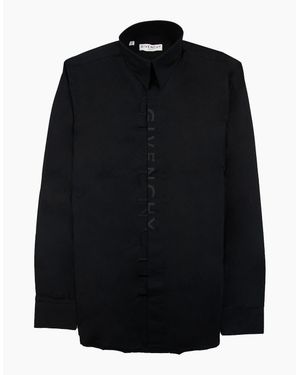 Givenchy Embroidered Split Logo Shirt - Black