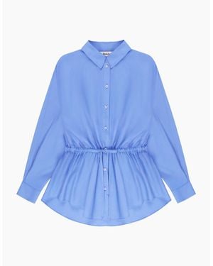 Ro&zo Gathered Waist Shirt - Blue