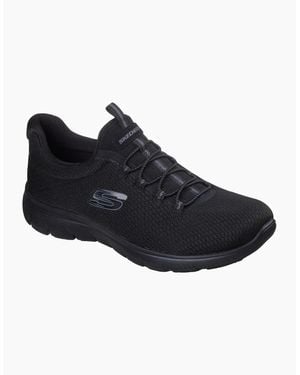 Skechers Summits Summer Blush Textile Trainers - Black