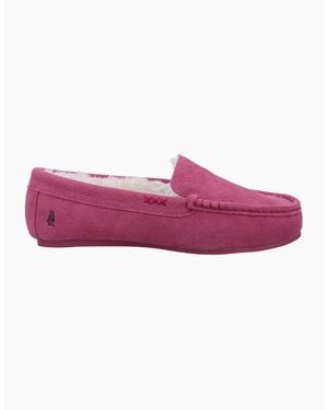 Hush Puppies Annie Suede Slippers - Purple